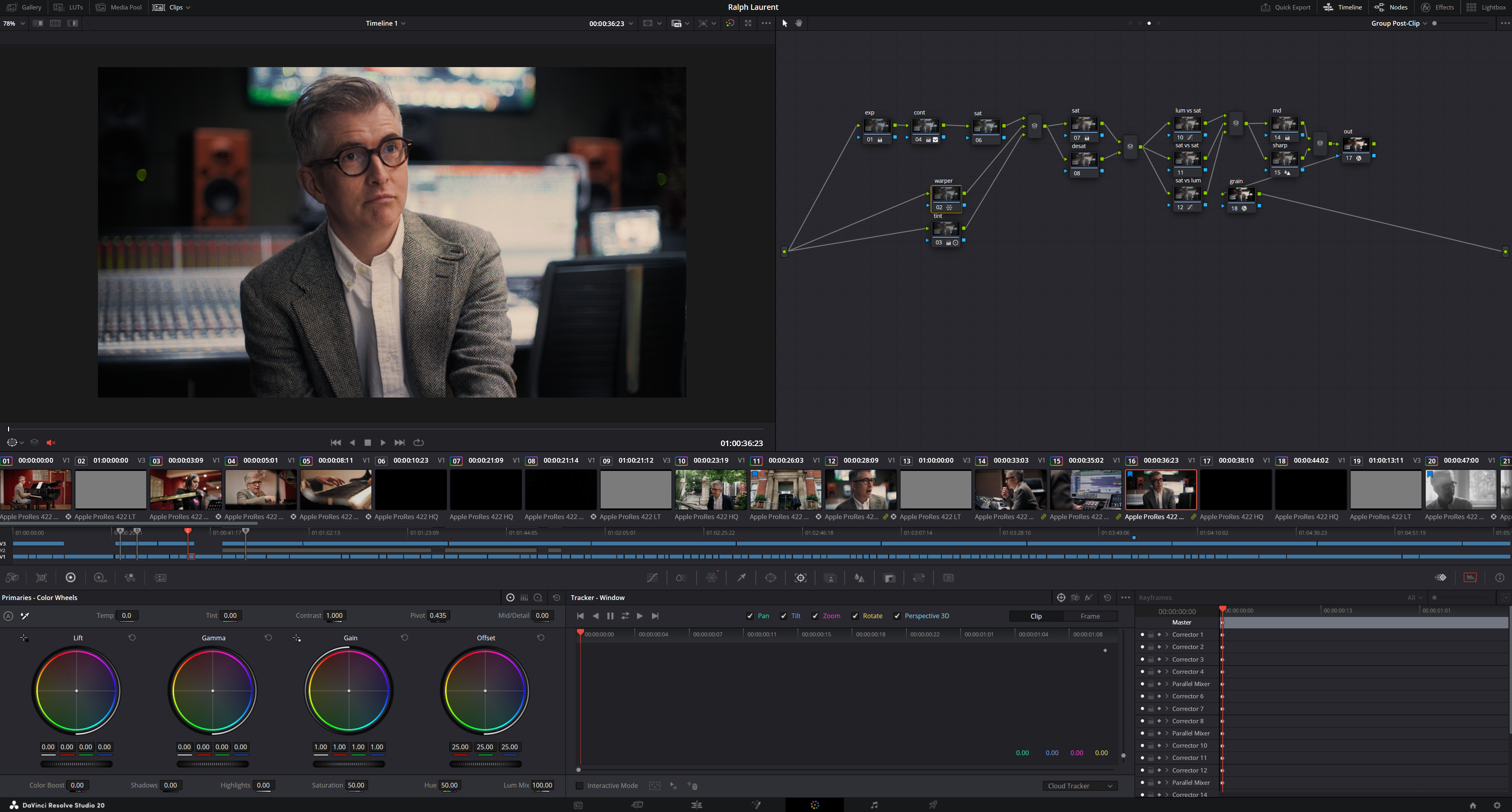 DaVinci Resolve view for this project